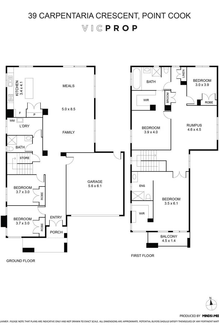 Floorplan of Homely house listing, 39 Carpentaria Crescent, Point Cook VIC 3030