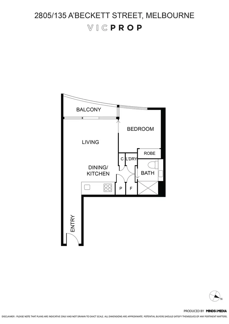 Floorplan of Homely apartment listing, 2805/135 A'Beckett Street, Melbourne VIC 3000