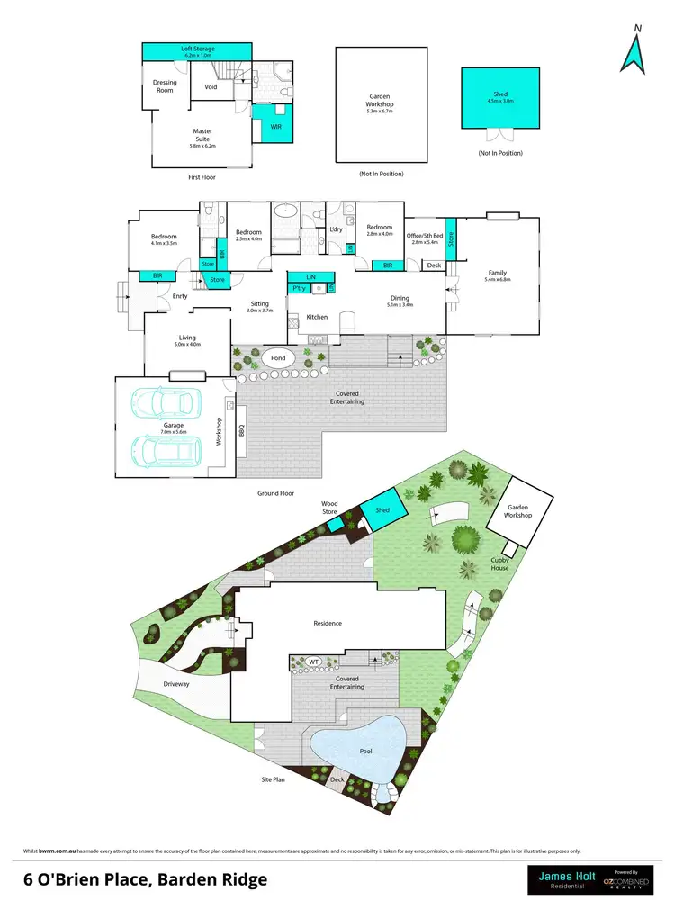 Floorplan of Homely house listing, 6 O'Brien Place, Barden Ridge NSW 2234