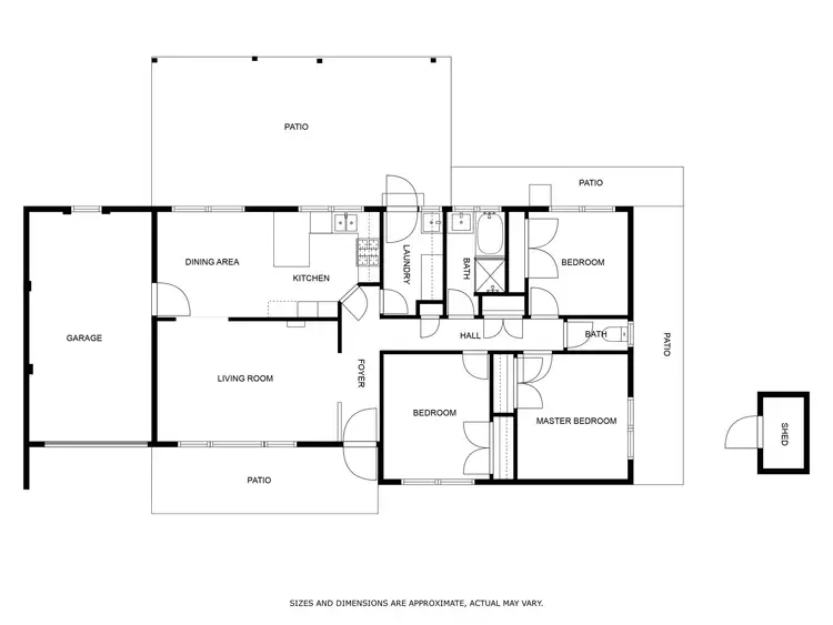Floorplan of Homely townhouse listing, 3/382 Douglas Road, Lavington NSW 2641