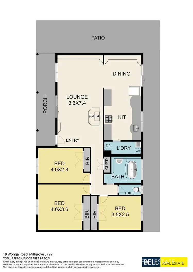 Floorplan of Homely house listing, 19 Wonga Road, Millgrove VIC 3799