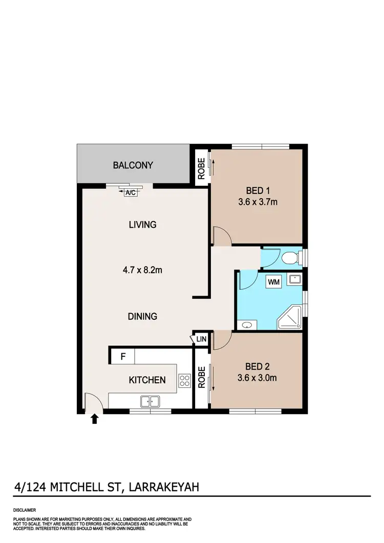 Floorplan of Homely unit listing, 4/124 Mitchell Street, Larrakeyah NT 820
