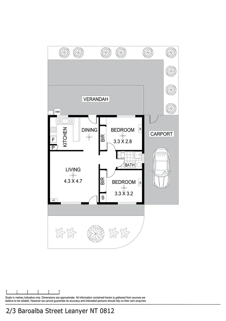 Floorplan of Homely unit listing, 2/3 Baroalba Street, Leanyer NT 812