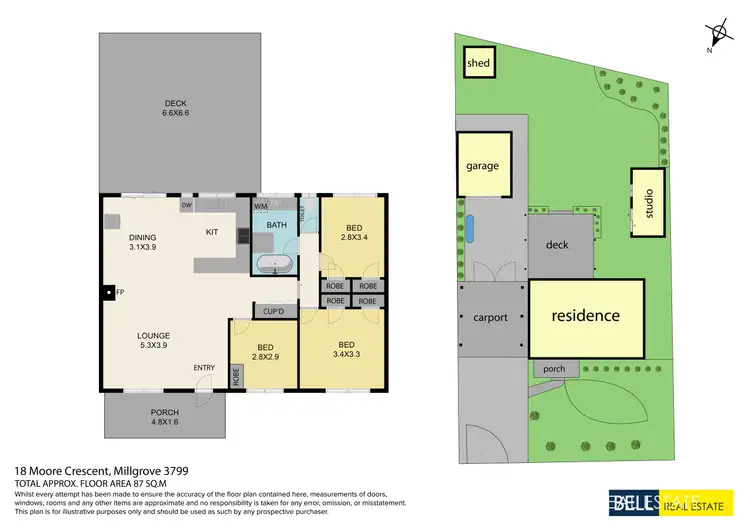 Floorplan of Homely house listing, 18 Moore Crescent, Millgrove VIC 3799