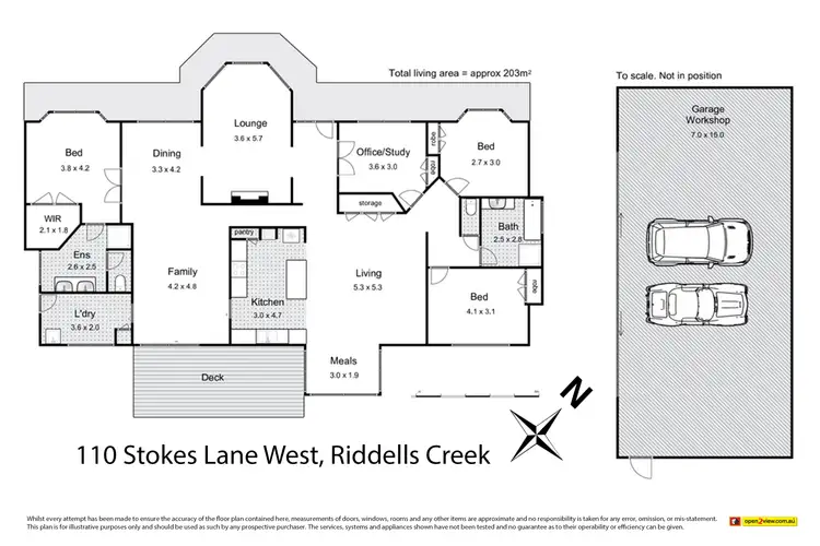 Floorplan of Homely rural property listing, 110 Stokes Lane West, Riddells Creek VIC 3431
