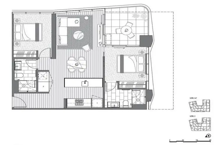 Floorplan of Homely apartment listing, 519/188 Ballarat Road, Footscray VIC 3011