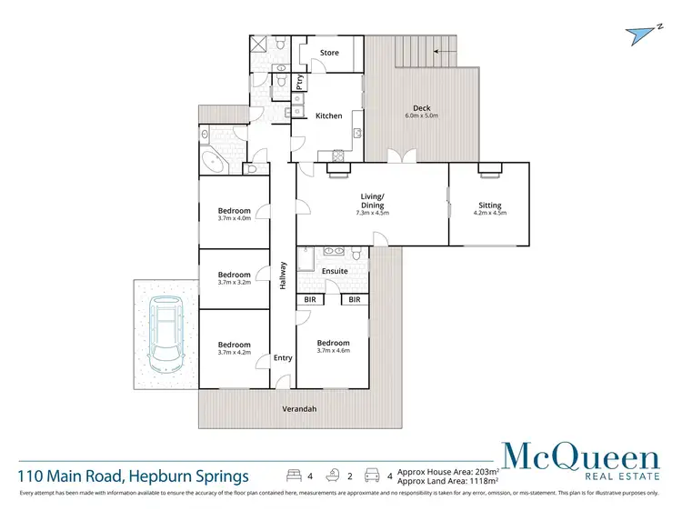 Floorplan of Homely house listing, 110 Main Road, Hepburn Springs VIC 3461