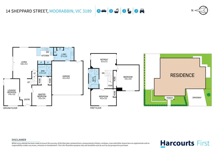 Floorplan of Homely house listing, 14 Sheppard Street, Moorabbin VIC 3189