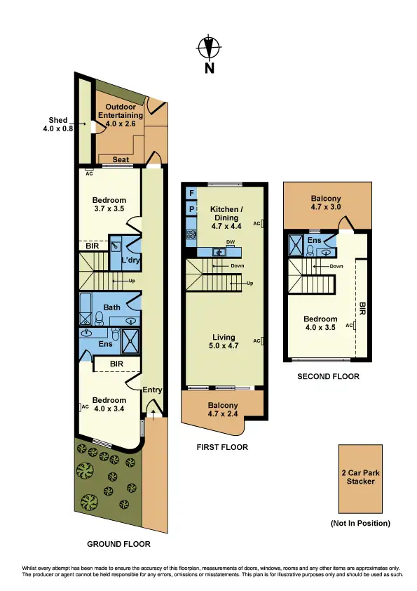Floorplan of Homely townhouse listing, 3/93 Stevedore Street, Williamstown VIC 3016