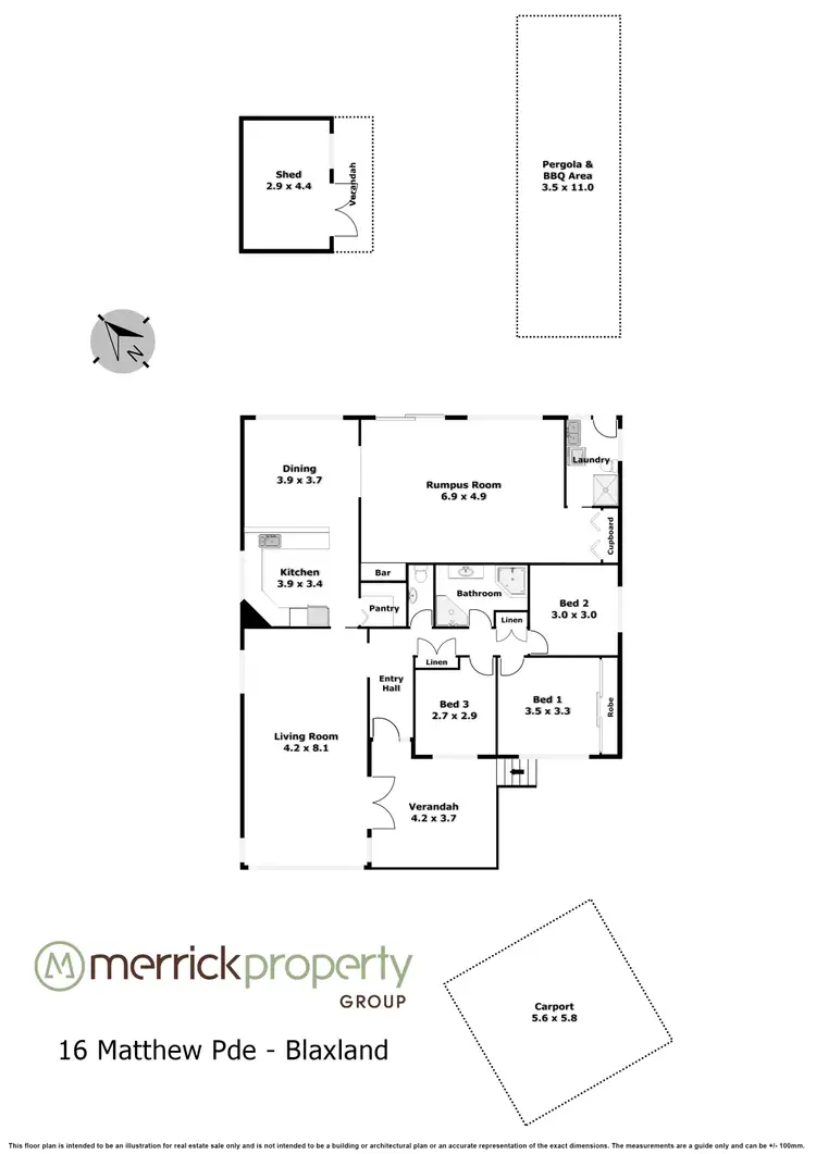 Floorplan of Homely house listing, 16 Matthew Parade, Blaxland NSW 2774