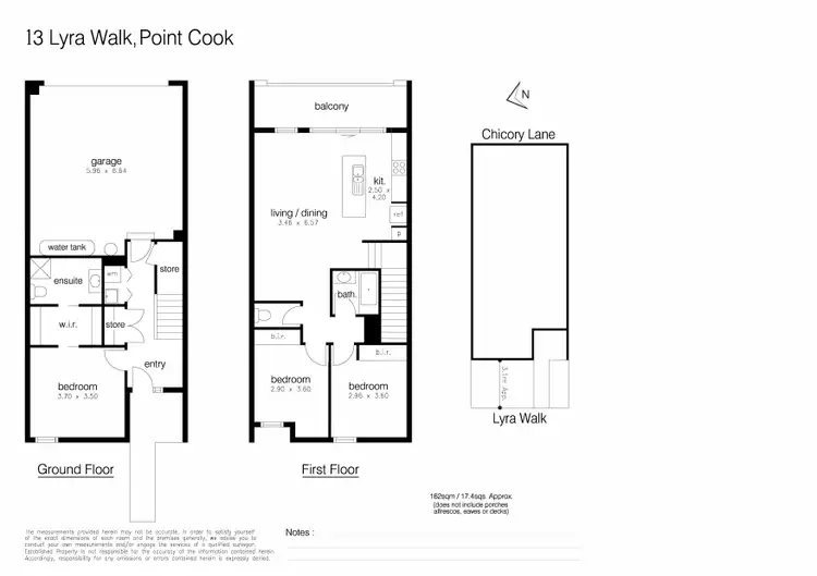 Floorplan of Homely townhouse listing, 13 Lyra Walk, Point Cook VIC 3030