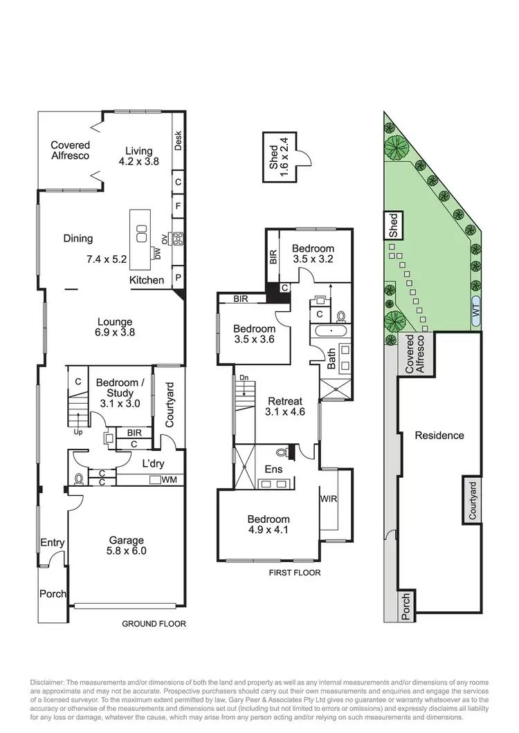 Floorplan of Homely townhouse listing, 12B Roselyn Crescent, Bentleigh East VIC 3165
