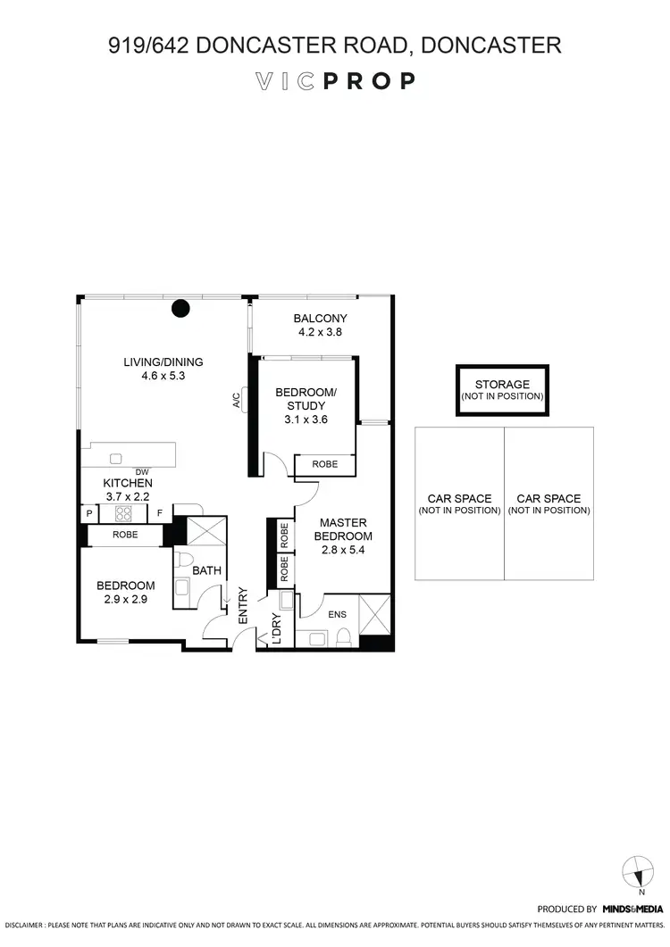 Floorplan of Homely apartment listing, 919/642 Doncaster Road, Doncaster VIC 3108
