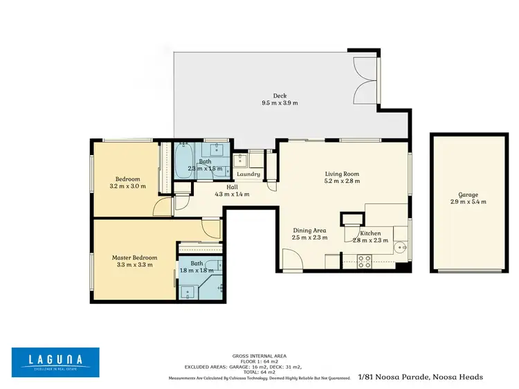 Floorplan of Homely unit listing, 1/81 Noosa Parade, Noosa Heads QLD 4567