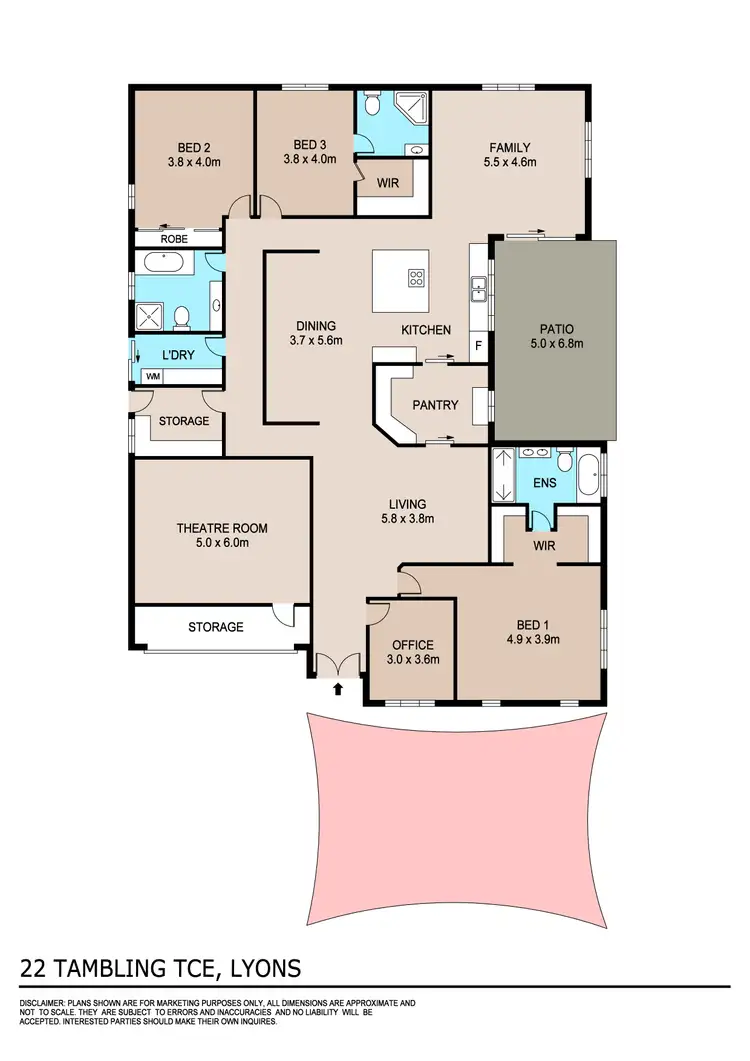 Floorplan of Homely house listing, 22 Tambling Terrace, Lyons NT 810