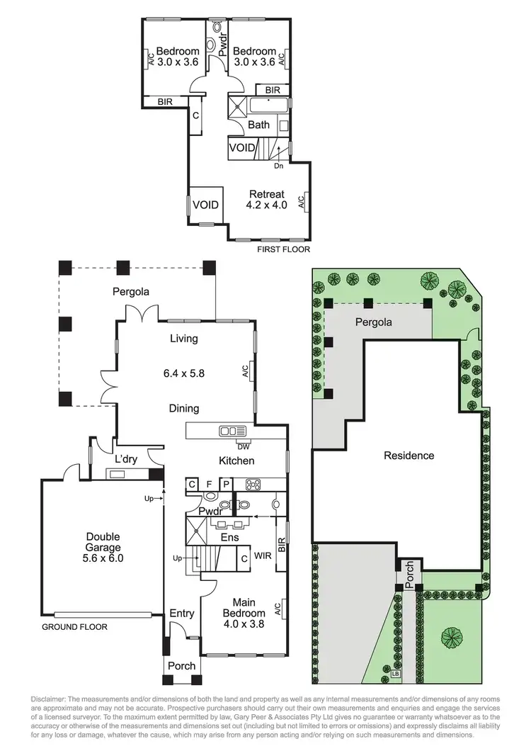 Floorplan of Homely townhouse listing, 1/43 Hopkins Street, Mckinnon VIC 3204