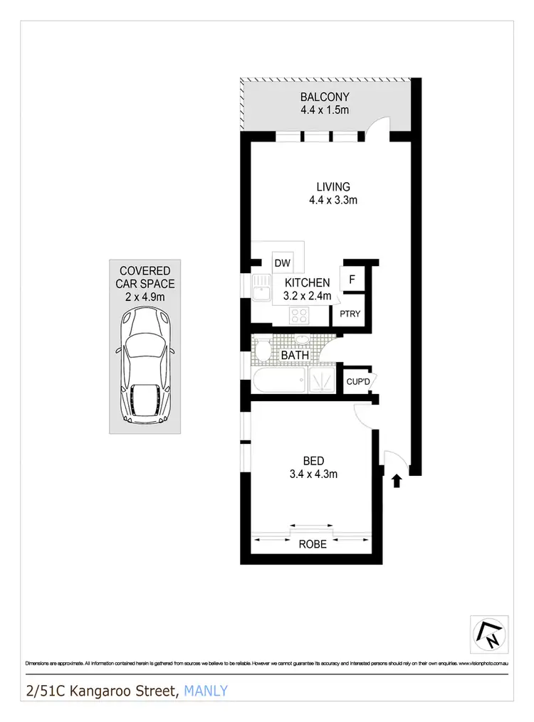 Floorplan of Homely apartment listing, 2/51C Kangaroo Street, Manly NSW 2095