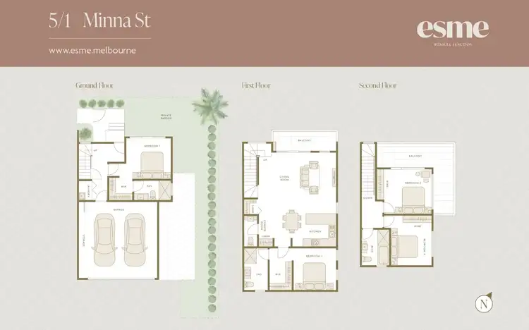 Floorplan of Homely townhouse listing, 1 Minna Street, Blackburn VIC 3130