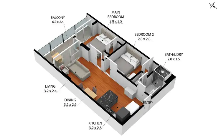 Floorplan of Homely apartment listing, 313/123 Pelham Street, Carlton VIC 3053