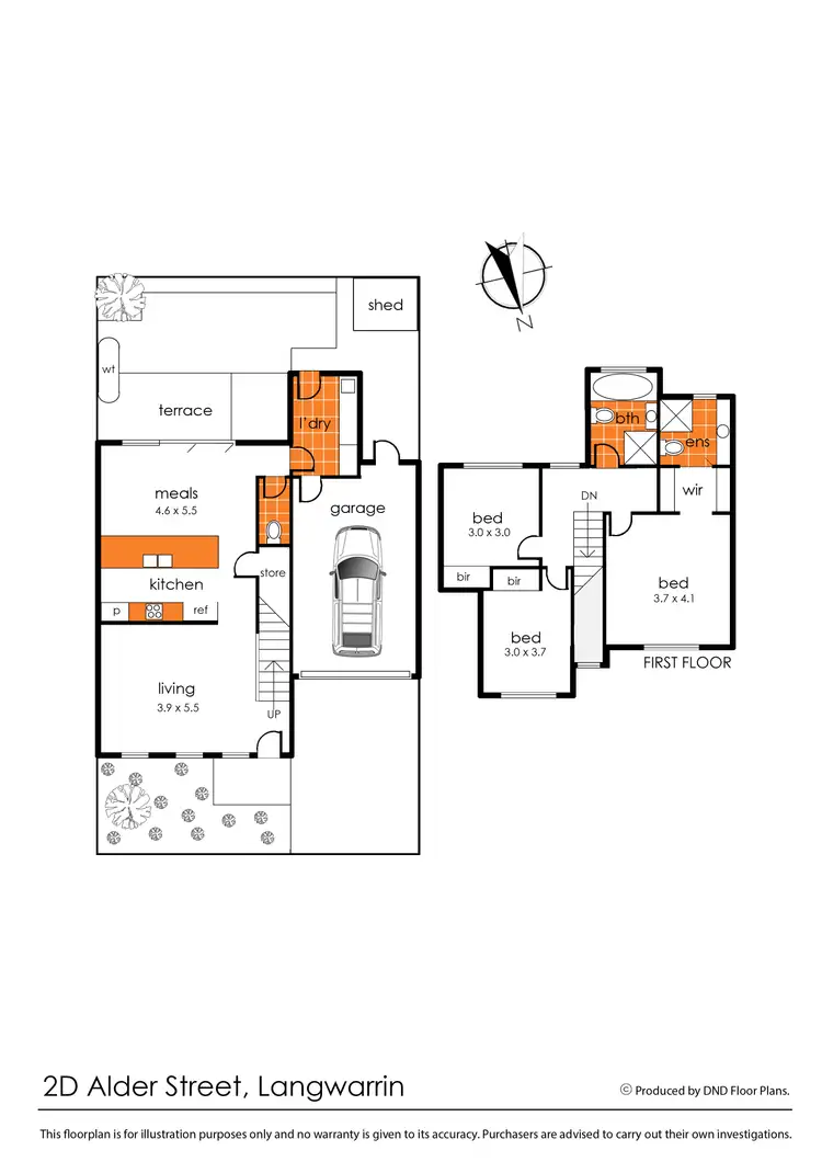 Floorplan of Homely townhouse listing, 2D Alder Street, Langwarrin VIC 3910
