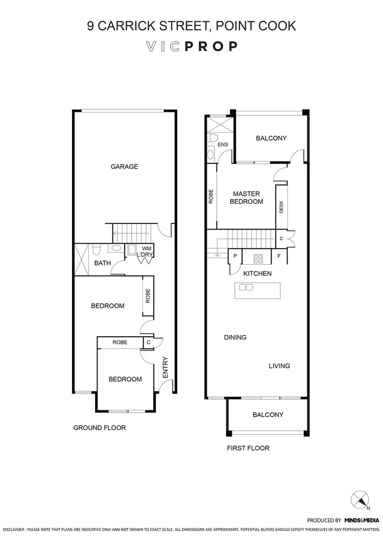 Floorplan of Homely townhouse listing, 9 Carrick Street, Point Cook VIC 3030