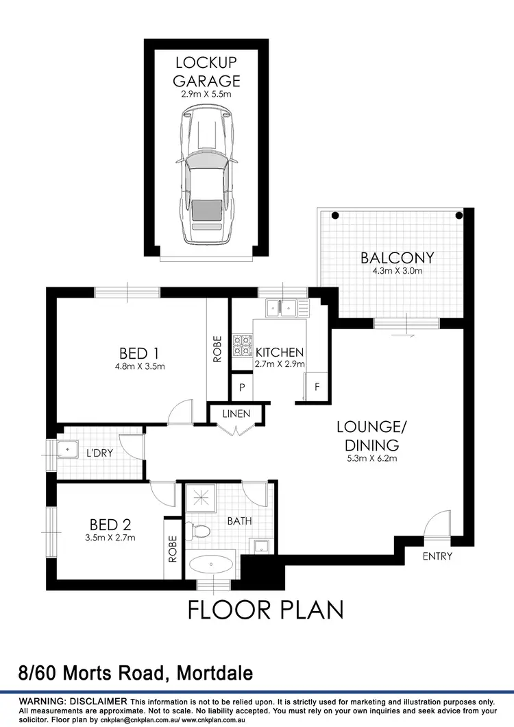 Floorplan of Homely apartment listing, 8/60 Morts Road, Mortdale NSW 2223