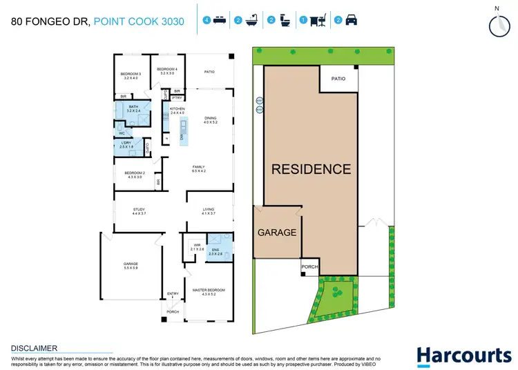 Floorplan of Homely house listing, 80 Fongeo Drive, Point Cook VIC 3030