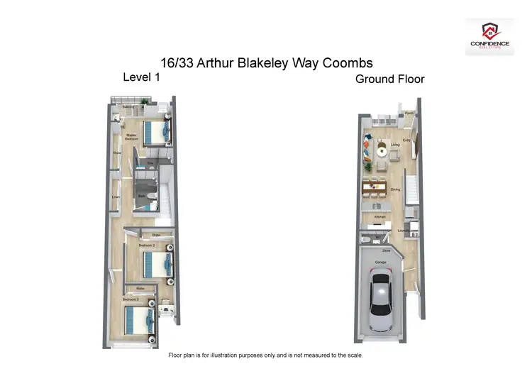 Floorplan of Homely townhouse listing, 16/33 Arthur Blakeley Way, Coombs ACT 2611