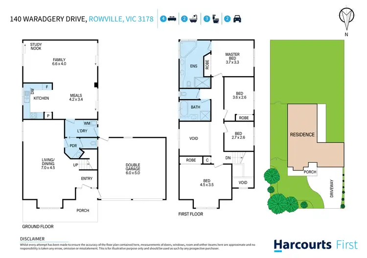 Floorplan of Homely house listing, 140 Waradgery Drive, Rowville VIC 3178