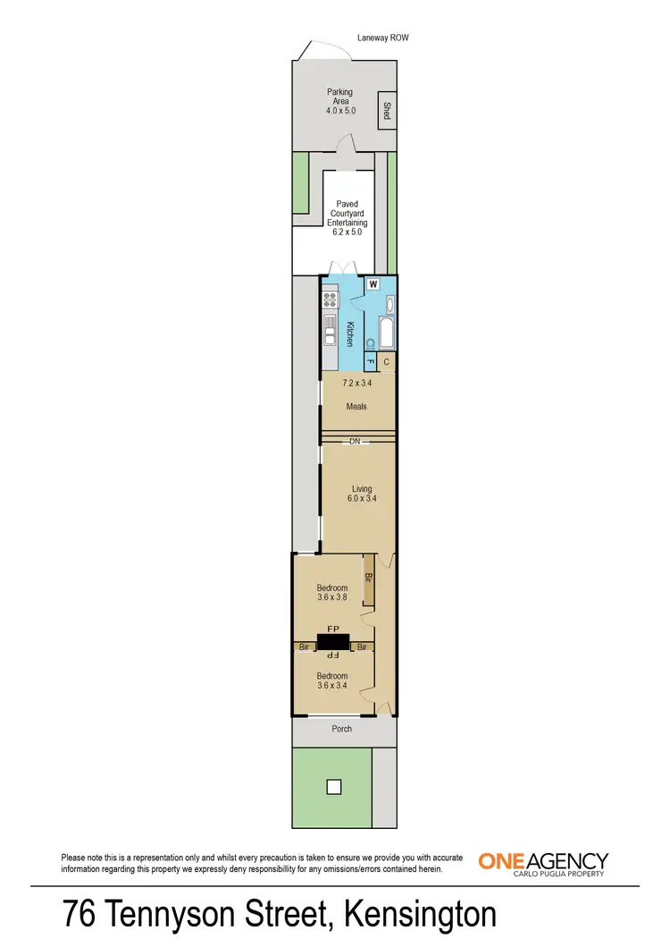 Floorplan of Homely house listing, 76 Tennyson Street, Kensington VIC 3031
