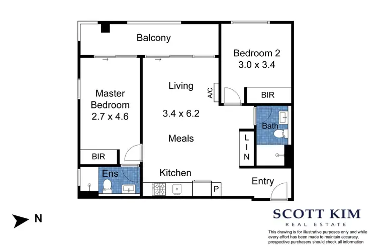 Floorplan of Homely apartment listing, 506/1 Archibald Street, Box Hill VIC 3128