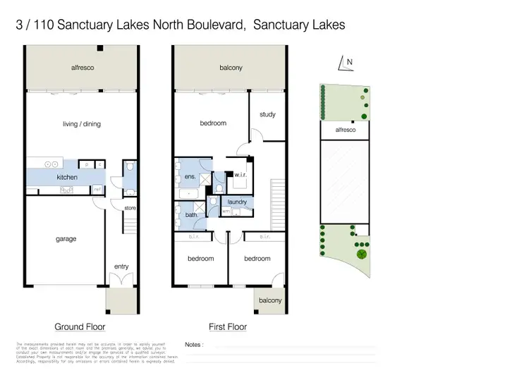 Floorplan of Homely townhouse listing, 3/110 Sanctuary Lakes North Boulevard, Sanctuary Lakes VIC 3030