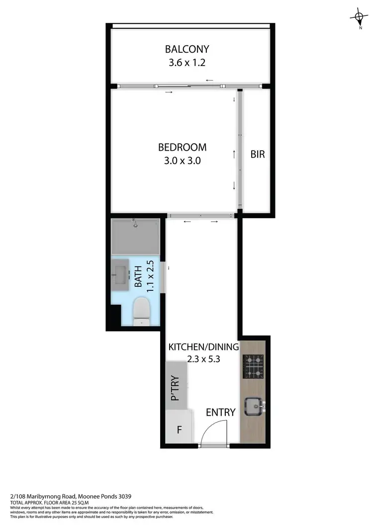 Floorplan of Homely apartment listing, 2/108-110 Maribyrnong Road, Moonee Ponds VIC 3039