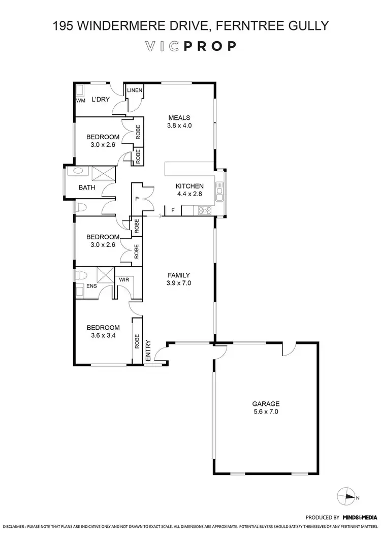 Floorplan of Homely house listing, 195 Windermere Drive, Ferntree Gully VIC 3156