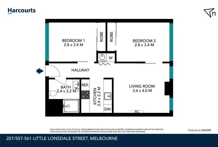 Floorplan of Homely apartment listing, 207/557 Little Lonsdale Street, Melbourne VIC 3000