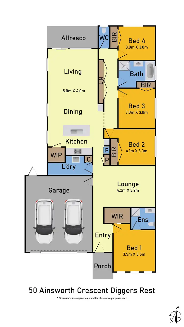 Floorplan of Homely house listing, 50 Ainsworth Crescent, Diggers Rest VIC 3427