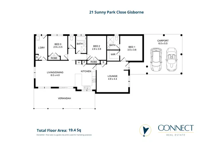 Floorplan of Homely house listing, 21 Sunny Park Close, Gisborne VIC 3437