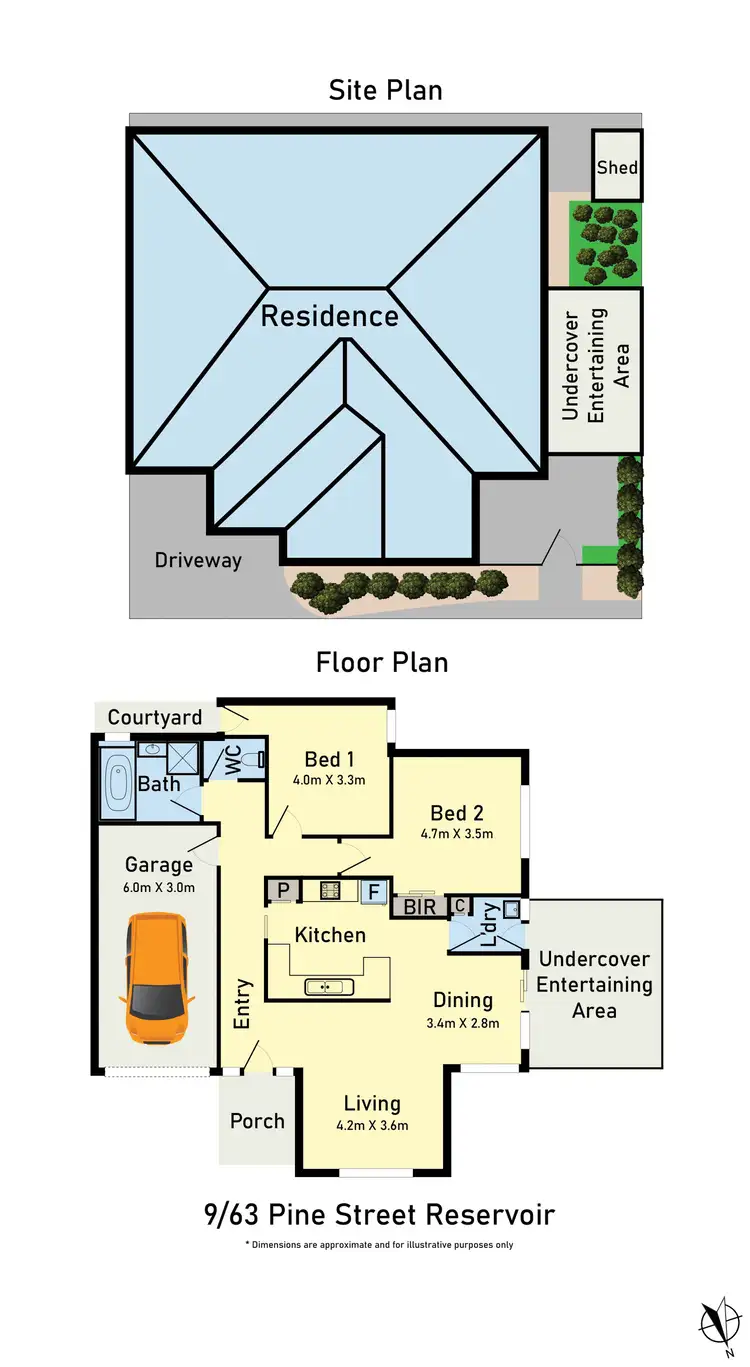 Floorplan of Homely unit listing, 9/63 Pine Street, Reservoir VIC 3073