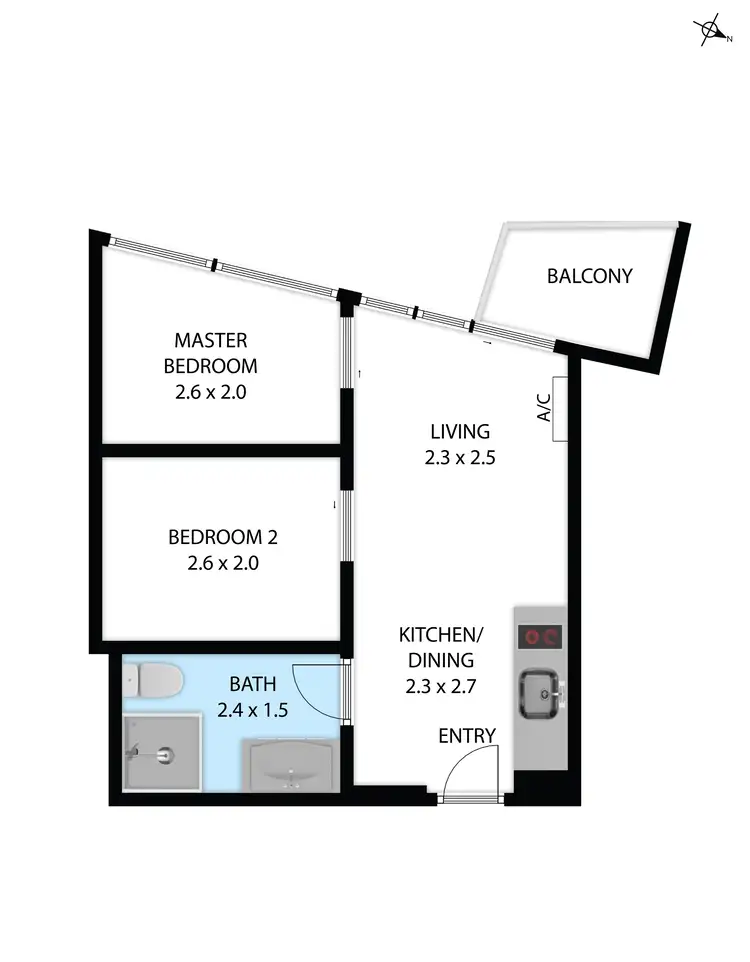 Floorplan of Homely apartment listing, 1228/139 Lonsdale Street, Melbourne VIC 3000