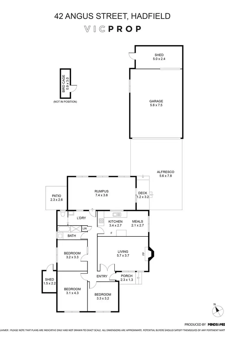 Floorplan of Homely house listing, 42 Angus Street, Hadfield VIC 3046