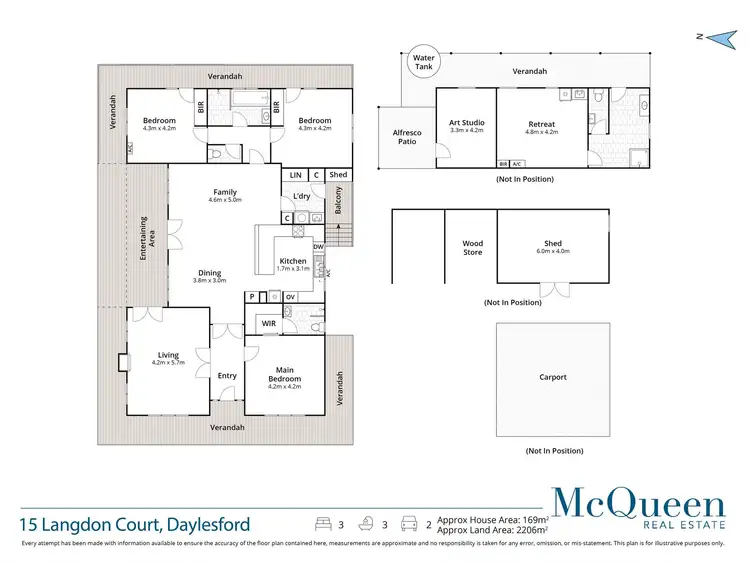 Floorplan of Homely house listing, 15 Langdon Court, Daylesford VIC 3460
