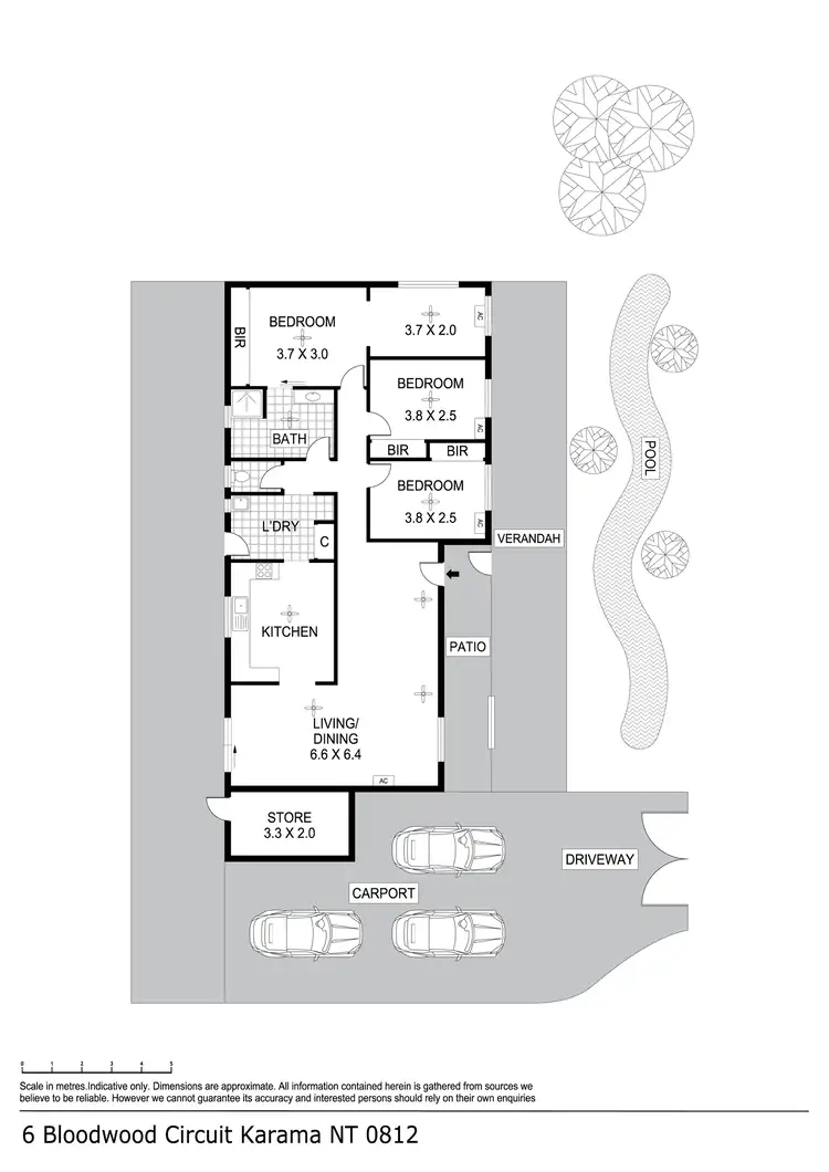 Floorplan of Homely house listing, 6 Bloodwood Circuit, Karama NT 812