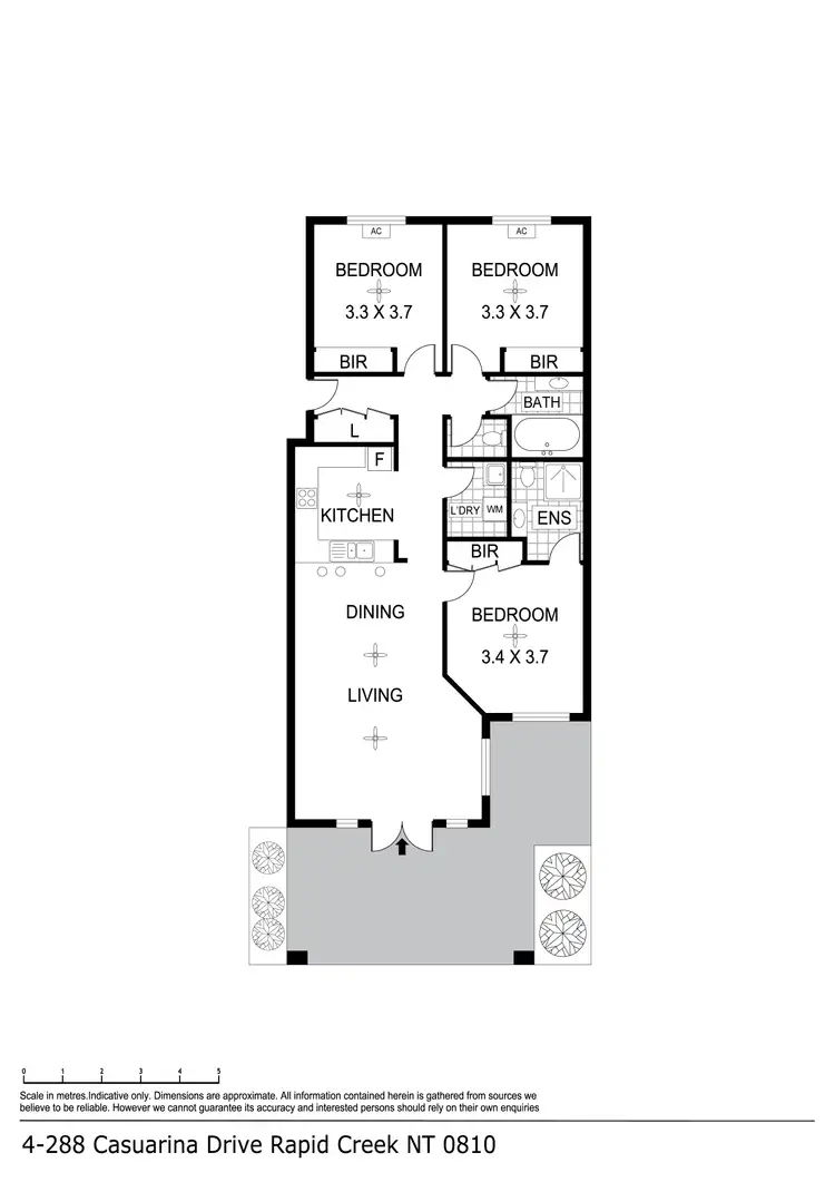 Floorplan of Homely unit listing, 4/288 Casuarina Drive, Rapid Creek NT 810