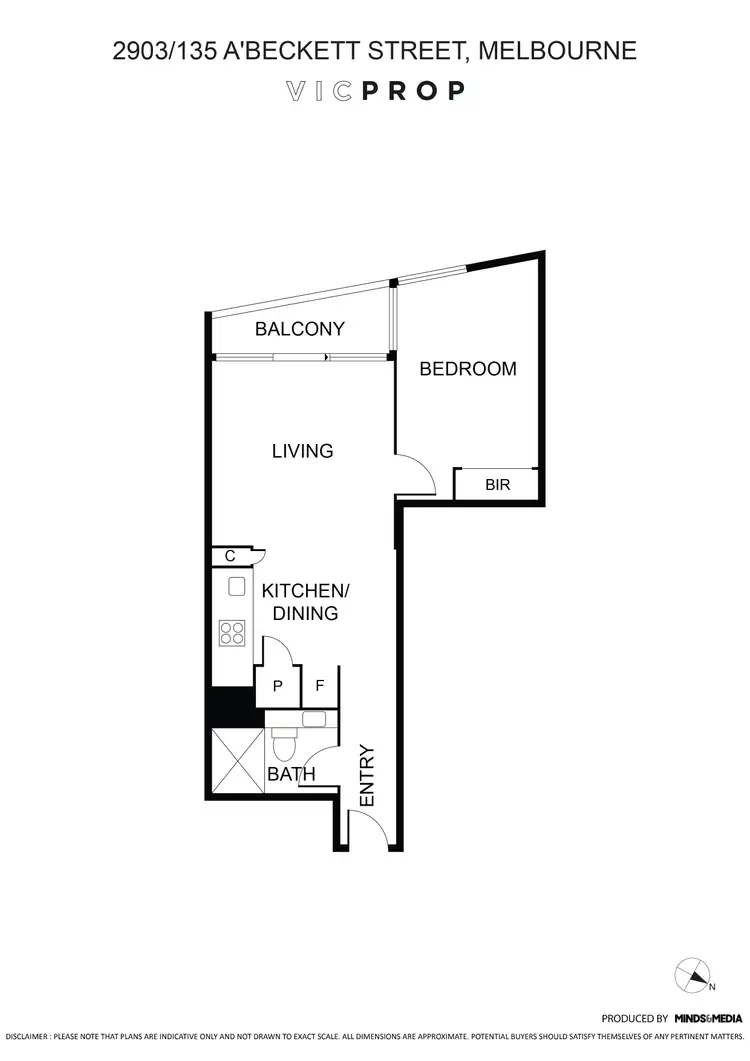 Floorplan of Homely apartment listing, 2903/135 Abeckett Street, Melbourne VIC 3000