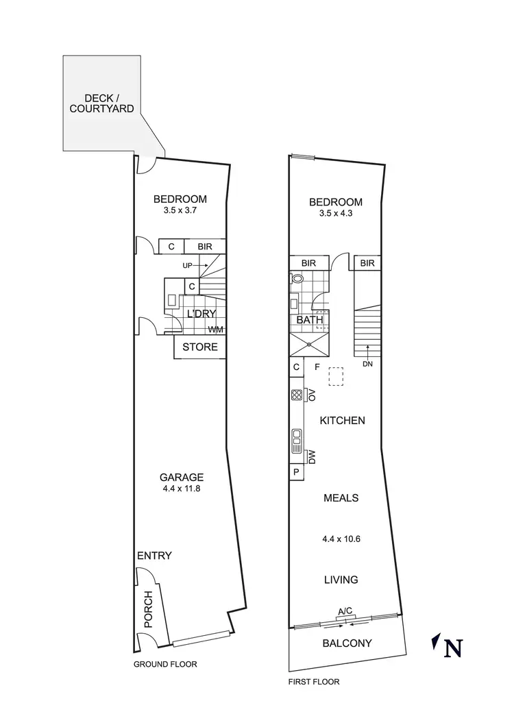 Floorplan of Homely townhouse listing, 43 Albert Street, Mordialloc VIC 3195