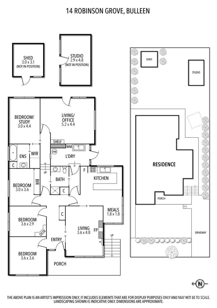 Floorplan of Homely house listing, 14 Robinson Grove, Bulleen VIC 3105