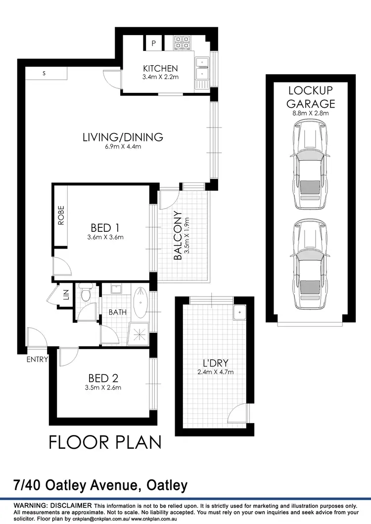 Floorplan of Homely unit listing, 7/40 Oatley Avenue, Oatley NSW 2223