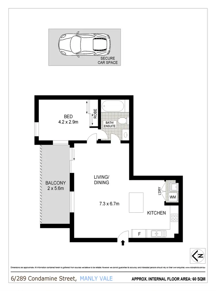 Floorplan of Homely apartment listing, 6/289 Condamine Street, Manly Vale NSW 2093