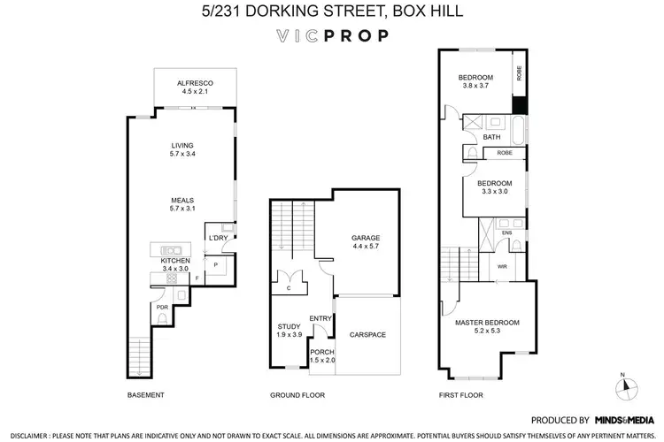 Floorplan of Homely townhouse listing, 5/231 Dorking Road, Box Hill North VIC 3129