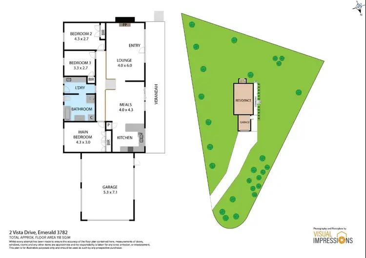 Floorplan of Homely house listing, 2 Vista Drive, Emerald VIC 3782